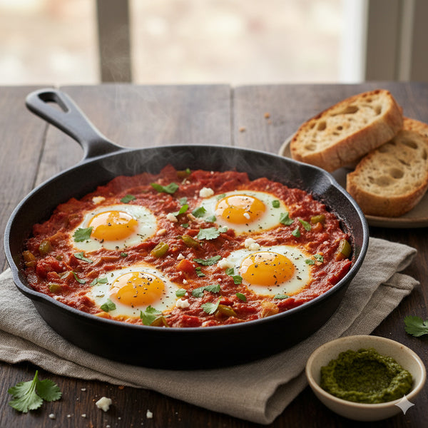 Shakshuka Bake (Eggs in Spiced Tomato Sauce)