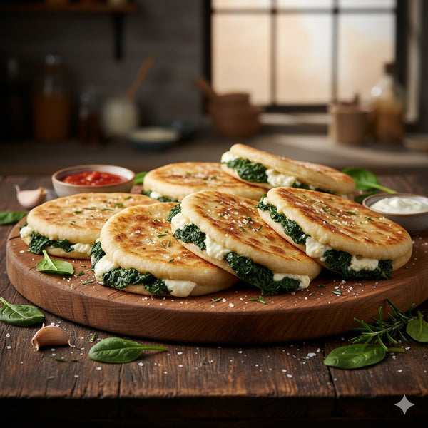 Spinach & Cheese Stuffed Flatbread