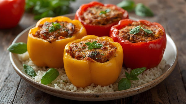 Stuffed Bell Peppers with Herbed Rice