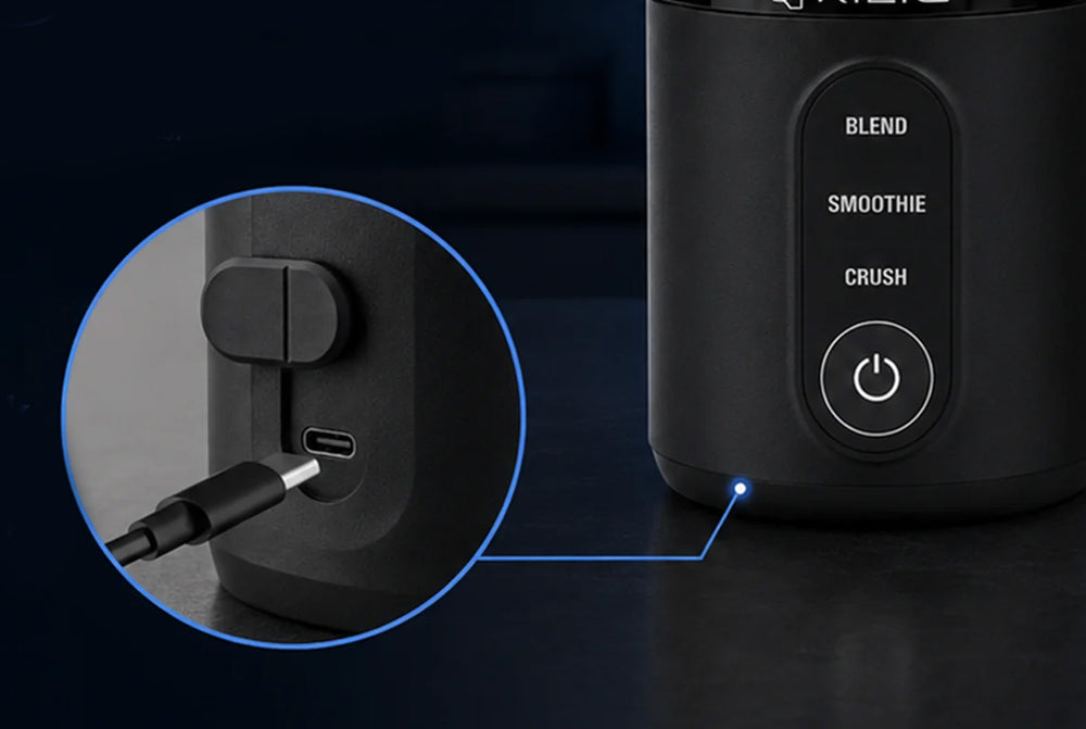 Vortex Blitz USB-C charging port and battery