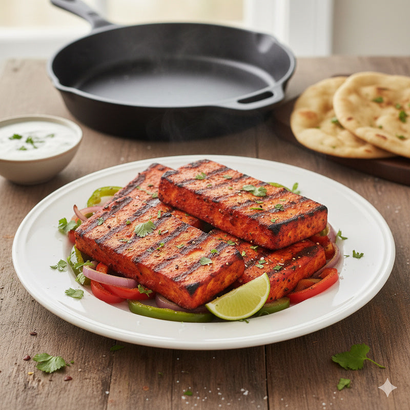 Tandoori Paneer Steaks with Peppers