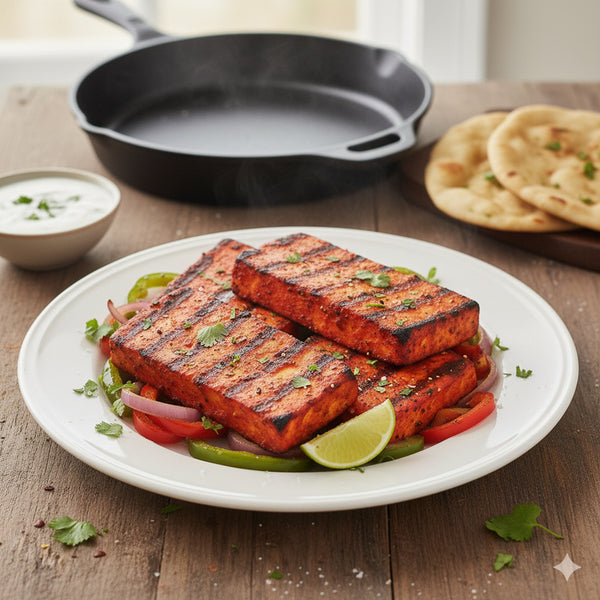 Tandoori Paneer Steaks with Peppers
