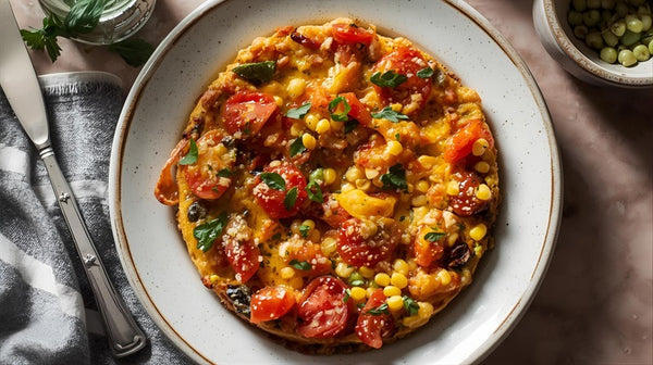 Tomato & Corn Frittata with Citrus Dressing